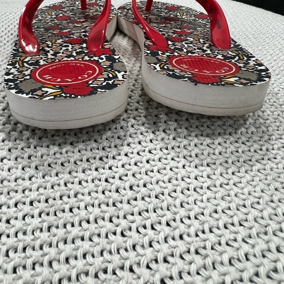 Coach Women's Red and Black Floral Sandals - Picture 6 of 8